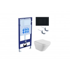 Комплект инсталляции с подвесным унитазом AQUATEK с сиденьем и кнопкой SET AQUATEK ЛИРА-012 4в1